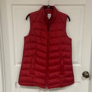 J. Jill Quilted Down Vest - Size Small - Red